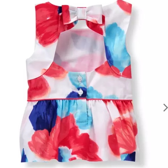 Janie & Jack Full Bloom Tank Top with open back size 8 EUC - Picture 2 of 6